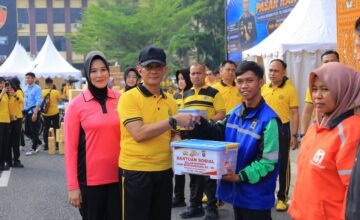 Polda Lampung Gelar Bazar, Pasar Rakyat, Olahraga Bersama, dan Bakti Sosial Sambut Hari Bhayangkara ke-80