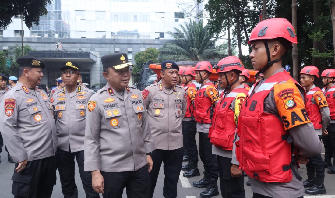 Polda Metro Jaya Gelar Apel Kesiapan Personel dan Peralatan Penanganan Bencana